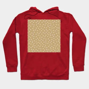 gold background white dots Hoodie